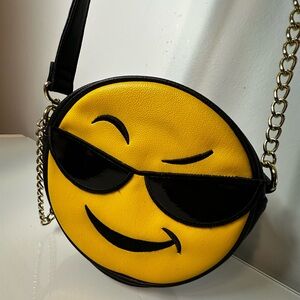 Trendy Olive Miller Yellow Emoji Crossbody Bag